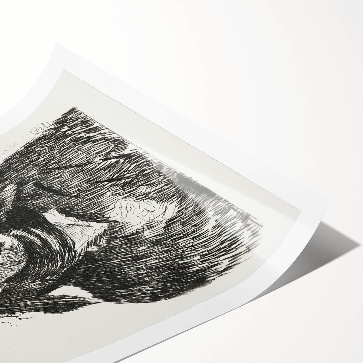 Édouard Manet Portrait Wall Art - Berthe Morisot in Monochrome