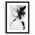 Minimalist black frame with a mat showcasing an abstract design, perfect for modern decor. Ideal for enhancing any living space or art collection.
