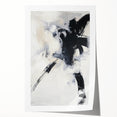Abstract minimalist rolled print featuring soft pastel colors and geometric shapes, showcasing modern design elements, ideal for contemporary home decor.