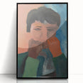 Modern Wall Art - Contemplative Abstract Portrait | Minimalist Art Print