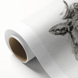 Romanticism Art Print: Head of a Cow - Timeless Sketch by Jean Bernard