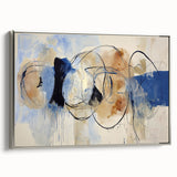 Framed abstract canvas art featuring vibrant splatter designs in silver tones, ideal for modern home decor, enhancing aesthetic appeal and artistic expression.
