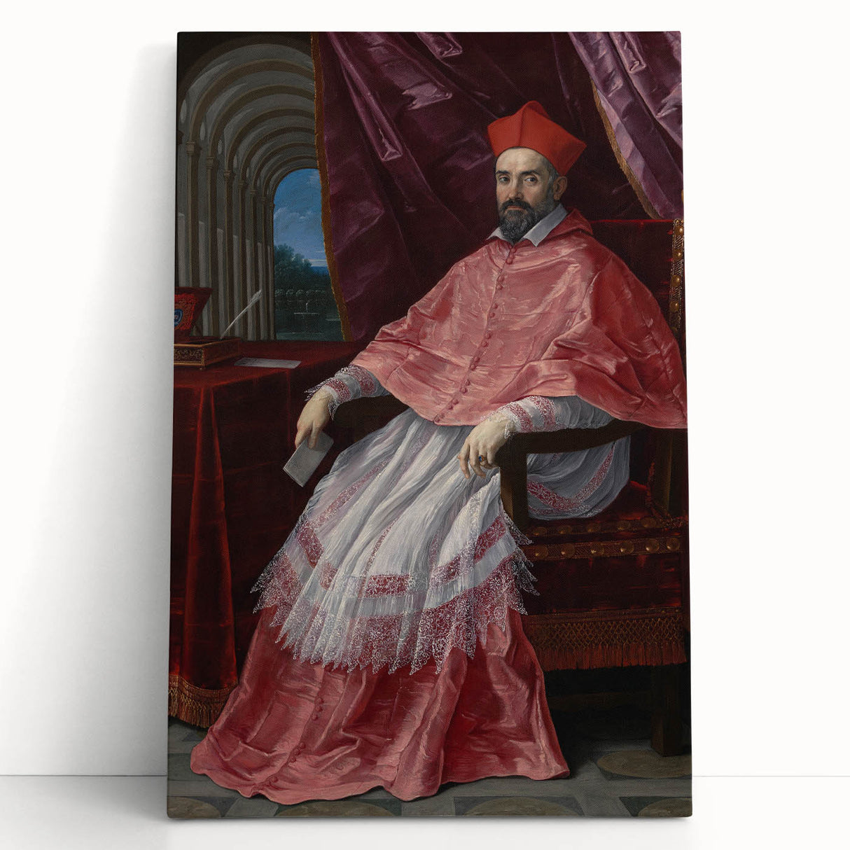 Baroque Art Print – Cardinal Portrait in Classic Rococo Style