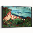 Coastal Expressionism Art - Vibrant Landscape Painting on Canvas
