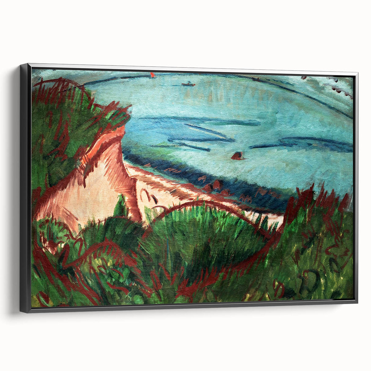 Coastal Expressionism Art - Vibrant Landscape Painting on Canvas