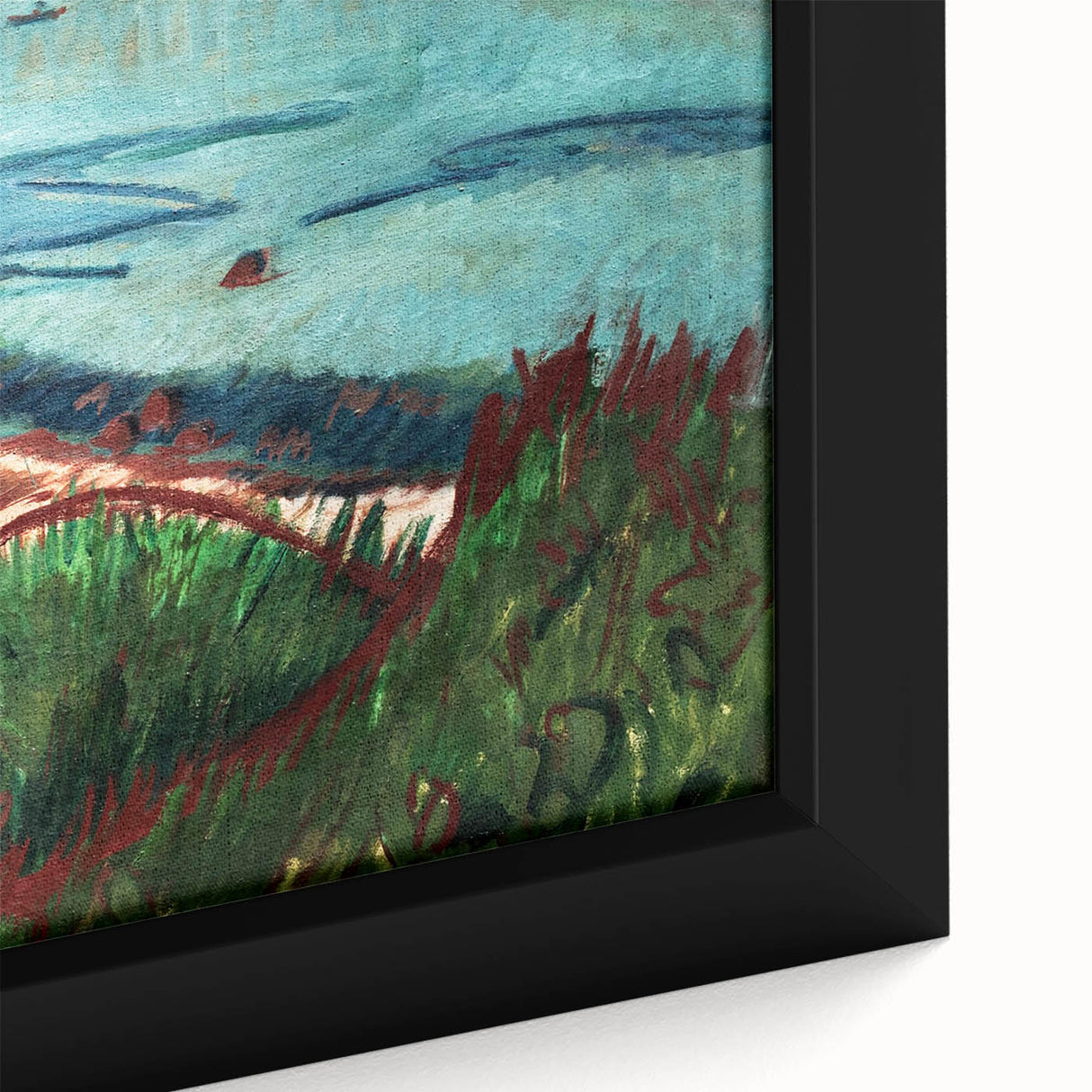 Coastal Expressionism Art - Vibrant Landscape Painting on Canvas