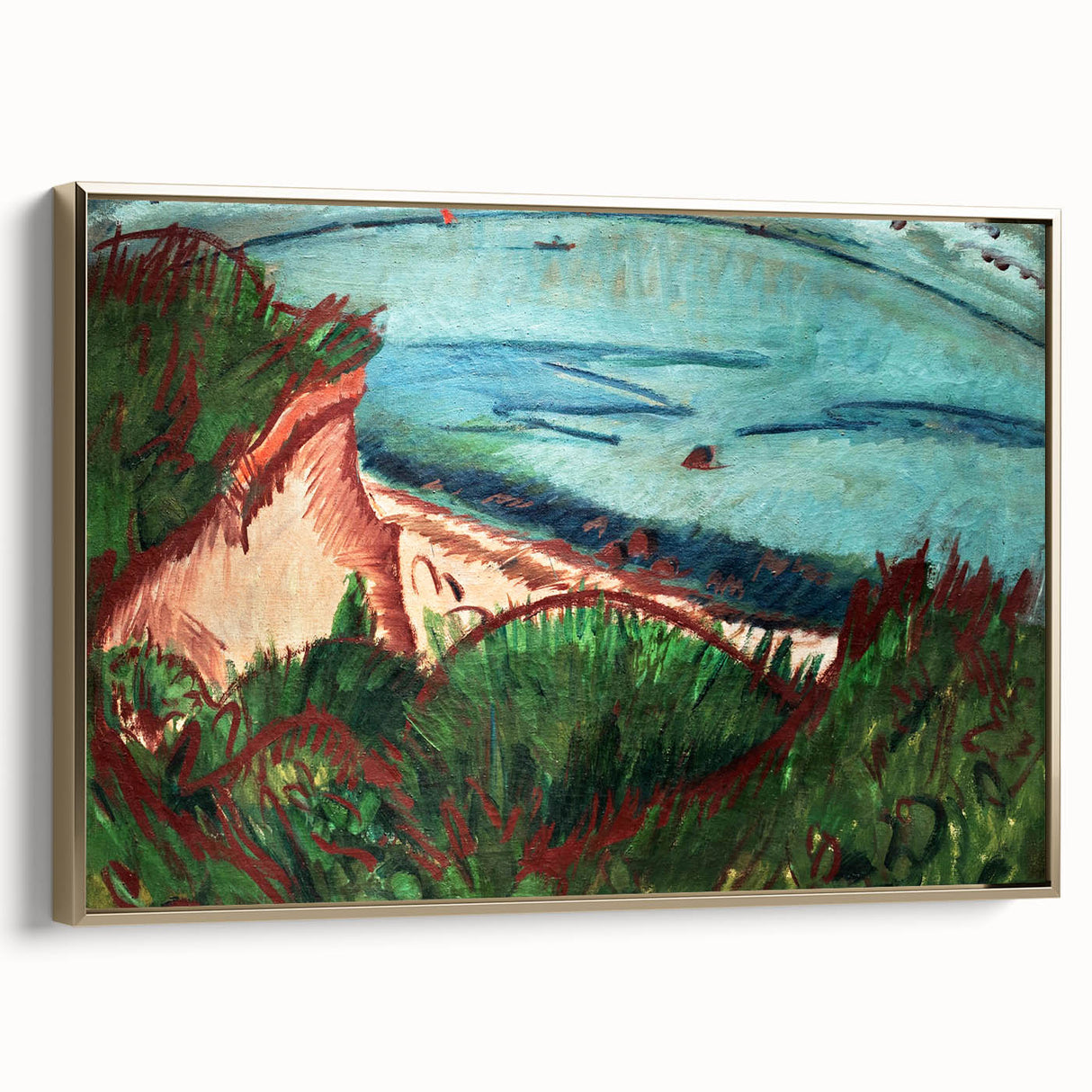 Coastal Expressionism Art - Vibrant Landscape Painting on Canvas