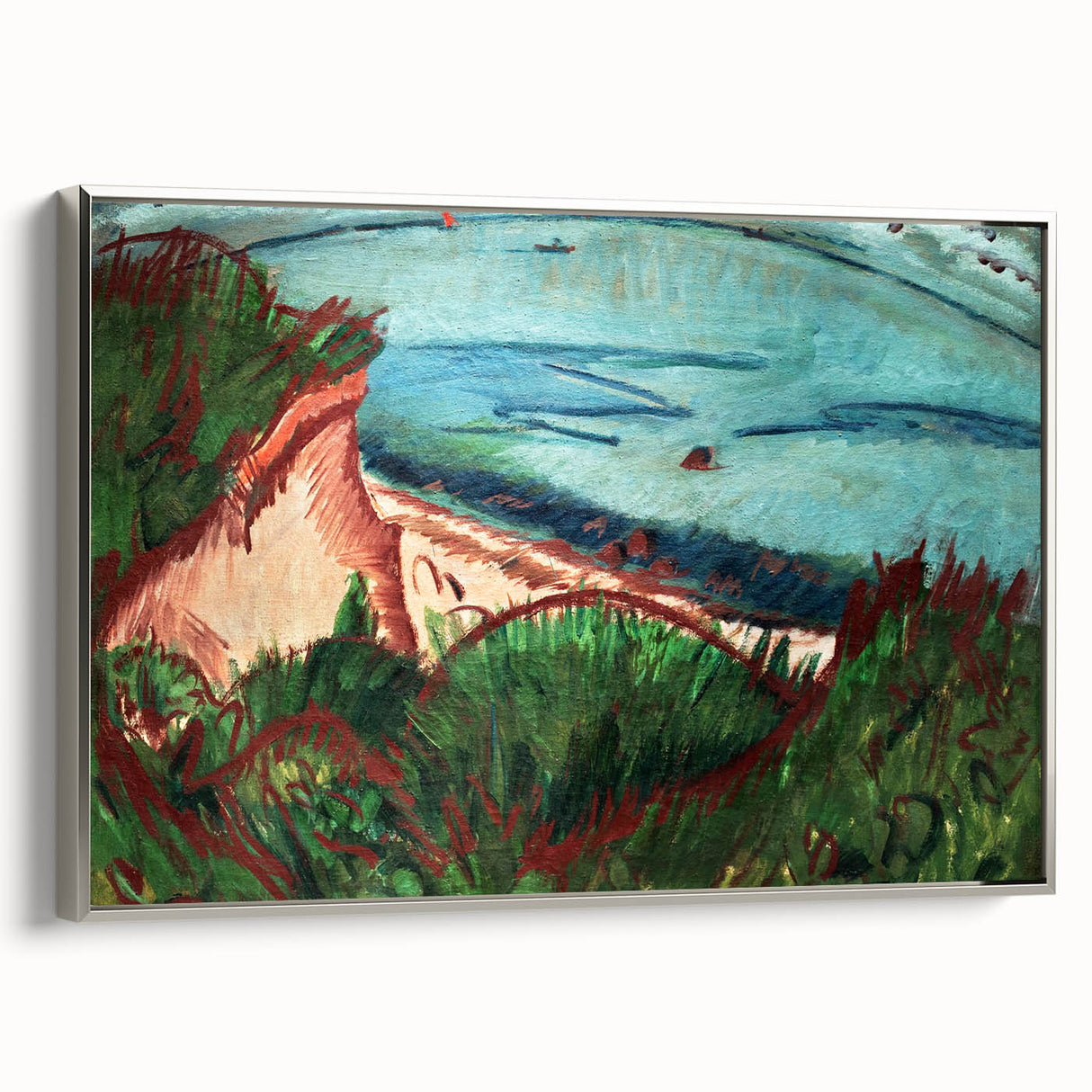 Coastal Expressionism Art - Vibrant Landscape Painting on Canvas