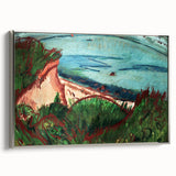 Coastal Expressionism Art - Vibrant Landscape Painting on Canvas