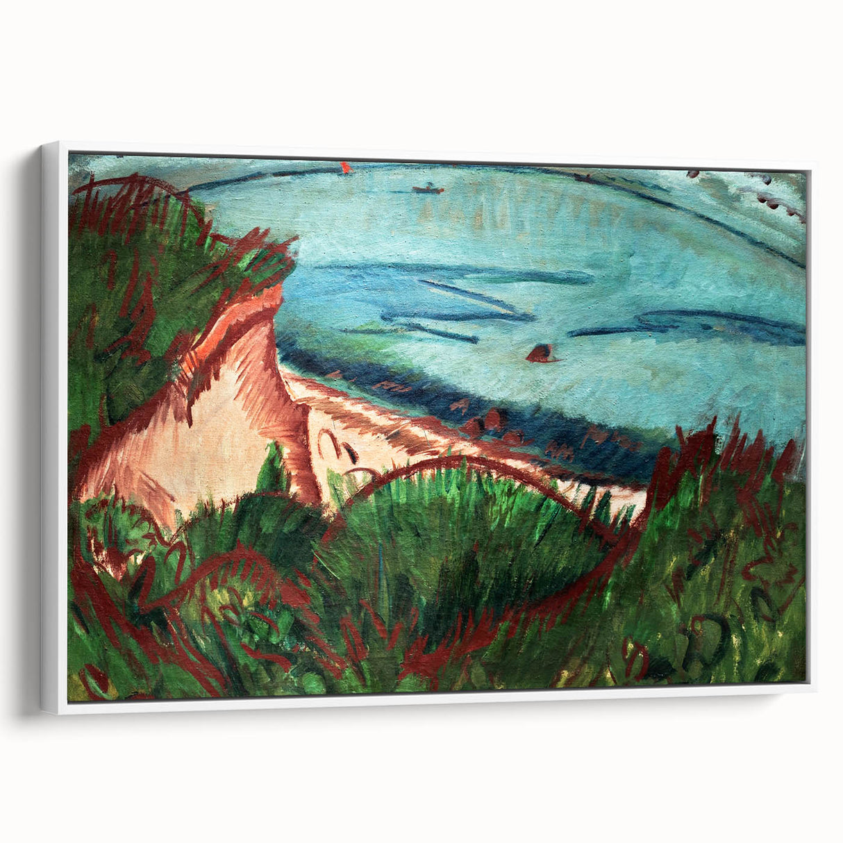 Coastal Expressionism Art - Vibrant Landscape Painting on Canvas