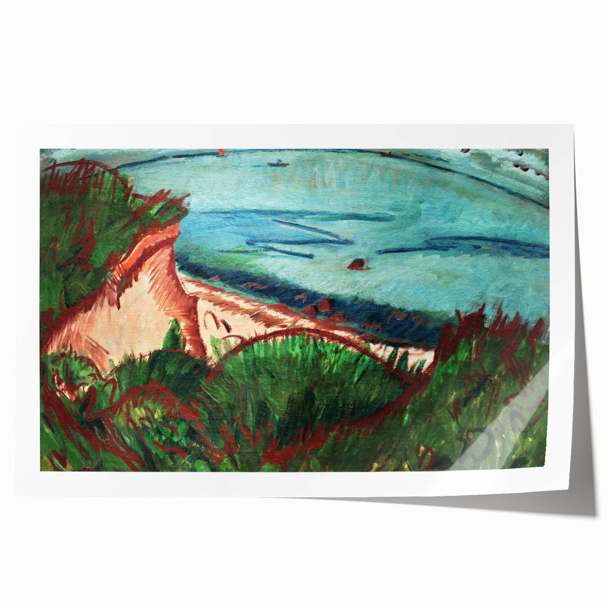 Coastal Expressionism Art - Vibrant Landscape Painting on Canvas
