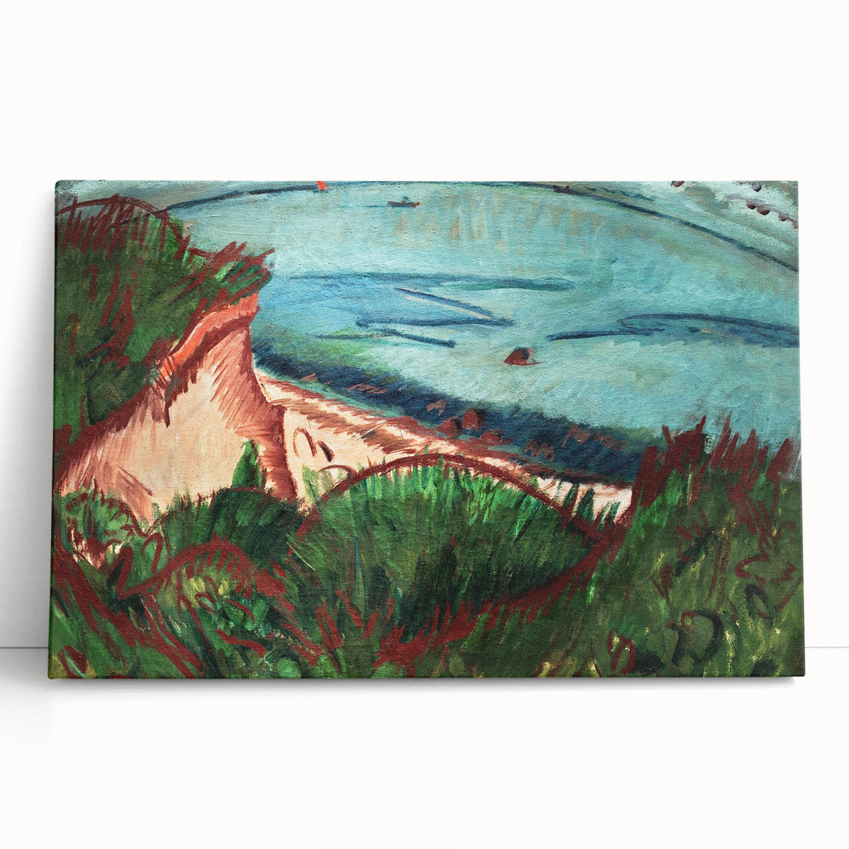 Coastal Expressionism Art - Vibrant Landscape Painting on Canvas
