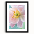 Extra large abstract art print featuring vibrant, colorful floral textures in a black frame, ideal for living room decor.