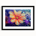 Extra large abstract art print featuring textured, colorful swirls on a black framed canvas, ideal for living room decor.