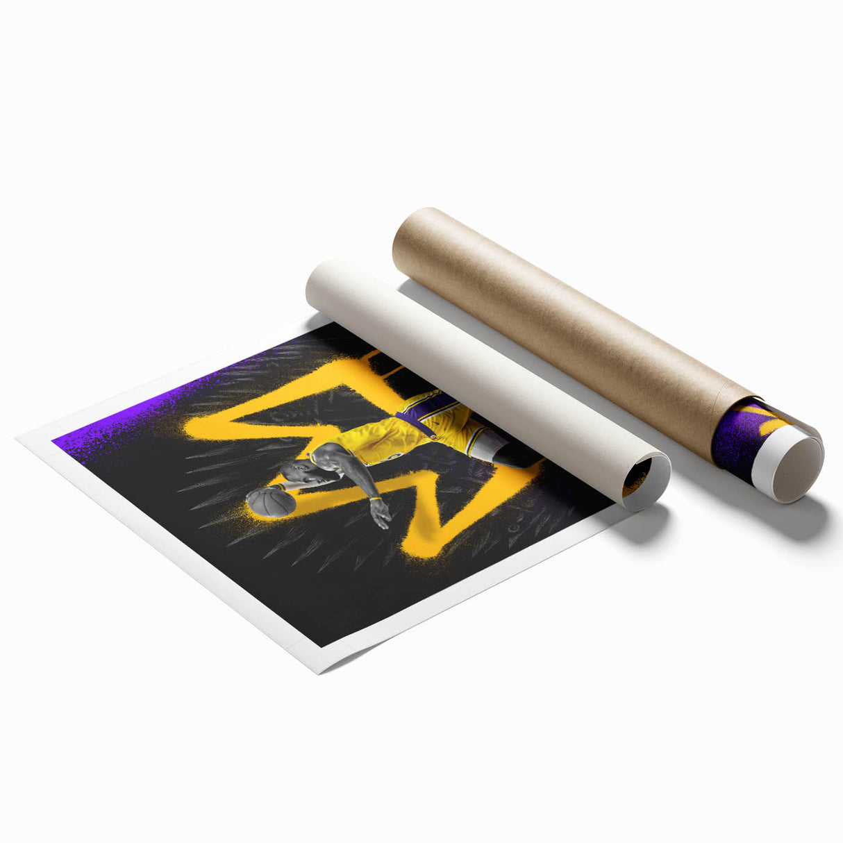 Fiery Passion Pop Art Wall Art – Bold Yellow, Purple, and Black Canvas