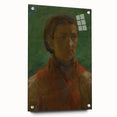 Realism Art Print - The Girl in the Red Dress, Expressive Canvas Portrait