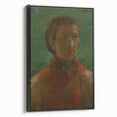 Realism Art Print - The Girl in the Red Dress, Expressive Canvas Portrait