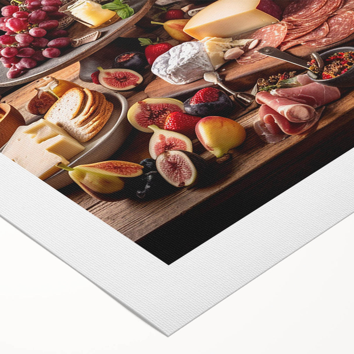 Rustic Charcuterie & Cheese Feast – Gourmet Kitchen Decor Art