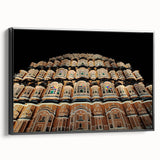 Black and white framed canvas of a vintage Indian landscape, ideal for bedroom wall decor.
