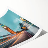 Extra large wall art featuring line art flowers and London scenery in muted tones, ideal for large living room decor.