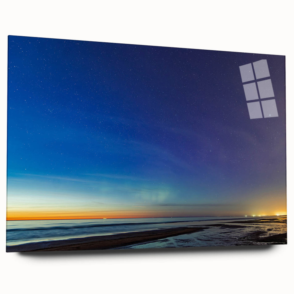 Large abstract wall art of a European scenery in Latvia, rendered in muted earth tones on acrylic glass.