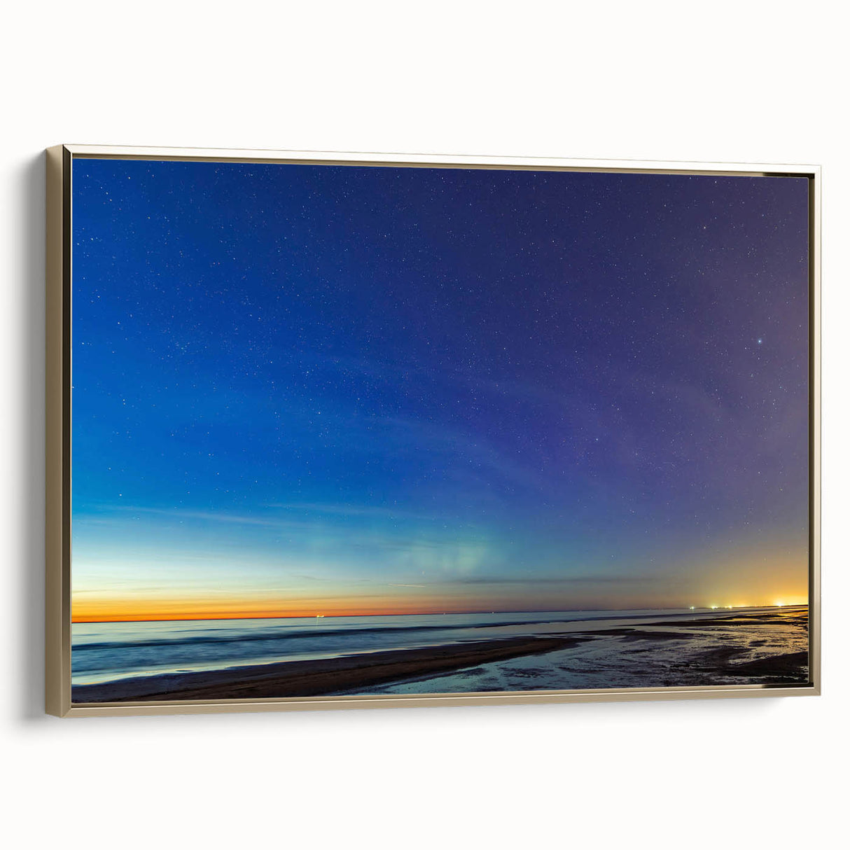 Landscape painting of a European scene in Latvia on a framed canvas, featuring muted earth tones.