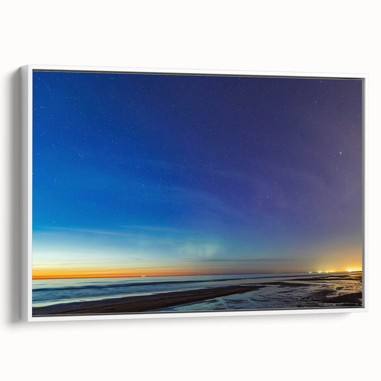 Vintage poster art of a European scenery in Latvia on a framed canvas, featuring colorful art with black accents.