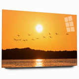 Large abstract wall art depicting Yucatan scenery in muted earth tones on acrylic glass.