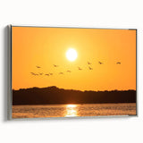 Framed canvas depicting a vintage-style Yucatan landscape, with vivid colors against a black background.