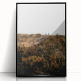 Large abstract wall art featuring fall-themed colors on framed acrylic, ideal for modern living room decor.