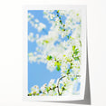 Spring-themed floral art on rolled canvas, showcasing soft pastel shades, ideal for dining room wall decor.