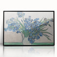 Large abstract wall art depicting a swirling mix of bold colors on a framed acrylic panel.