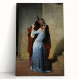 Romanticism Art: The Kiss - Historical Romantic Canvas Print