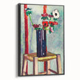 Modern Wall Art - Vibrant Anemones in Dark Vase | Colorful Contemporary Art
