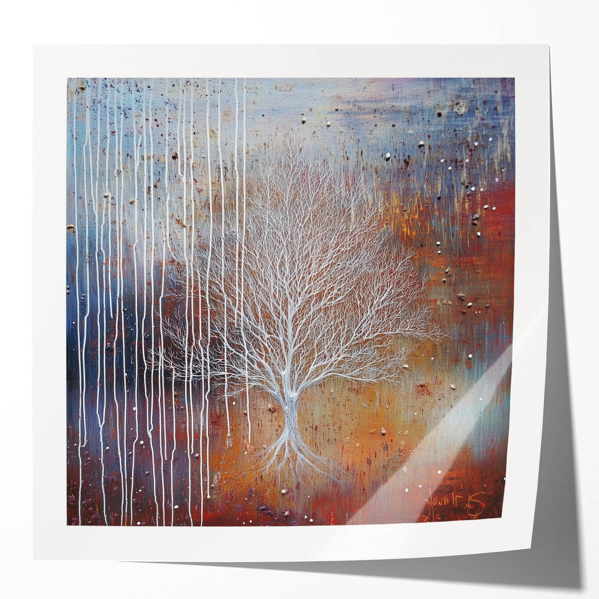 Rustic Abstract Tree Wall Art - Large Canvas & Framed Print