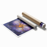 Abstract minimalist rolled print showcasing soft earthy tones and geometric shapes, perfect for modern home decor. Packaged securely in a sturdy cardboard tube for safe delivery.