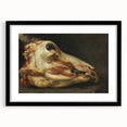 Romanticism Art: Skinned Ox Head - Goya's Historical Canvas Print