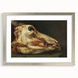 Romanticism Art: Skinned Ox Head - Goya's Historical Canvas Print
