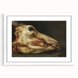 Romanticism Art: Skinned Ox Head - Goya's Historical Canvas Print