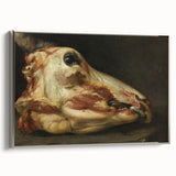 Romanticism Art: Skinned Ox Head - Goya's Historical Canvas Print