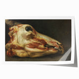 Romanticism Art: Skinned Ox Head - Goya's Historical Canvas Print