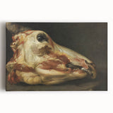 Romanticism Art: Skinned Ox Head - Goya's Historical Canvas Print