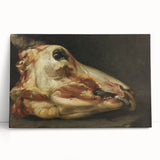 Romanticism Art: Skinned Ox Head - Goya's Historical Canvas Print