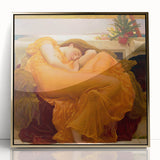 "Romanticism Art: Flaming June - Historical Canvas Print Masterpiece"