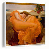 "Romanticism Art: Flaming June - Historical Canvas Print Masterpiece"