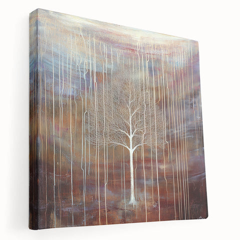 Golden Abstract Tree Wall Art - Large Canvas & Framed Print