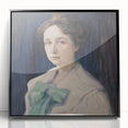 Classic Modern Portrait Art – Elegant Woman’s Portrait with Soft Tones