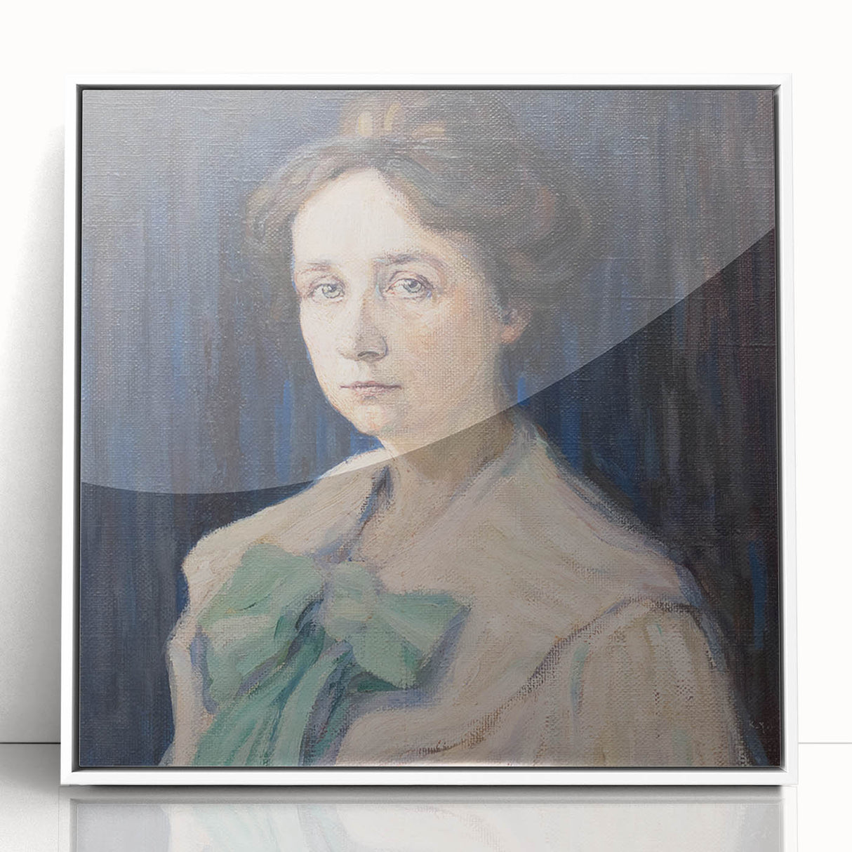 Classic Modern Portrait Art – Elegant Woman’s Portrait with Soft Tones