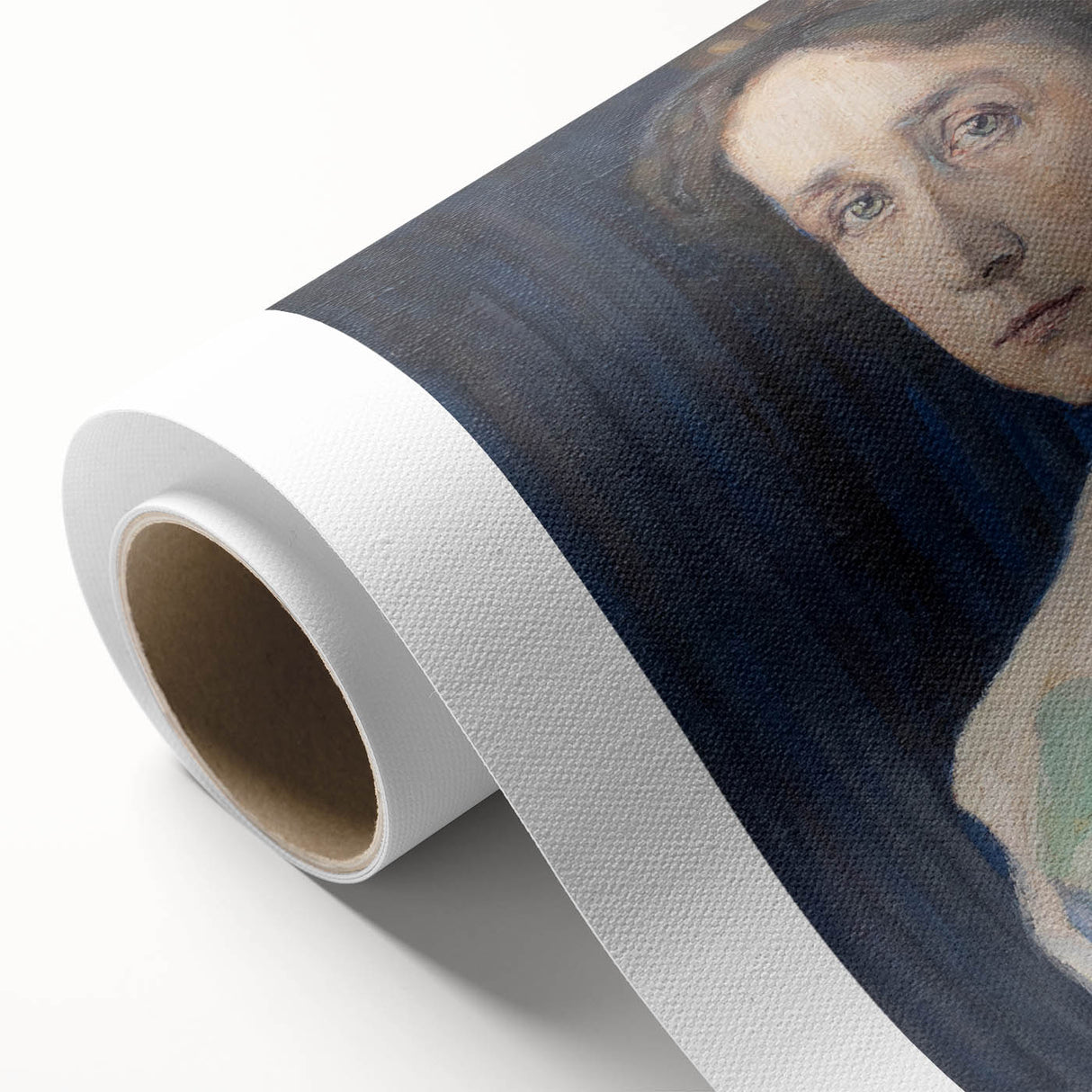 Classic Modern Portrait Art – Elegant Woman’s Portrait with Soft Tones