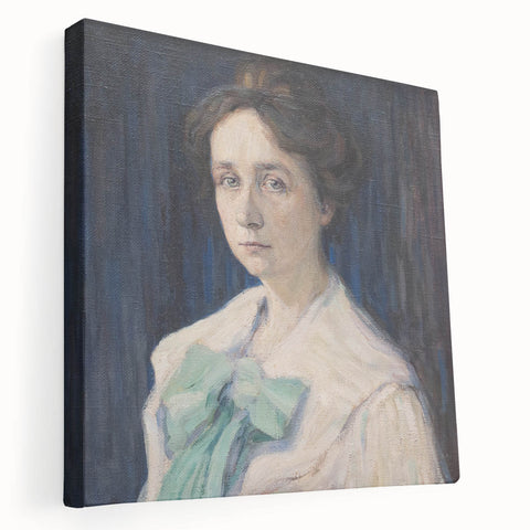 Classic Modern Portrait Art – Elegant Woman’s Portrait with Soft Tones